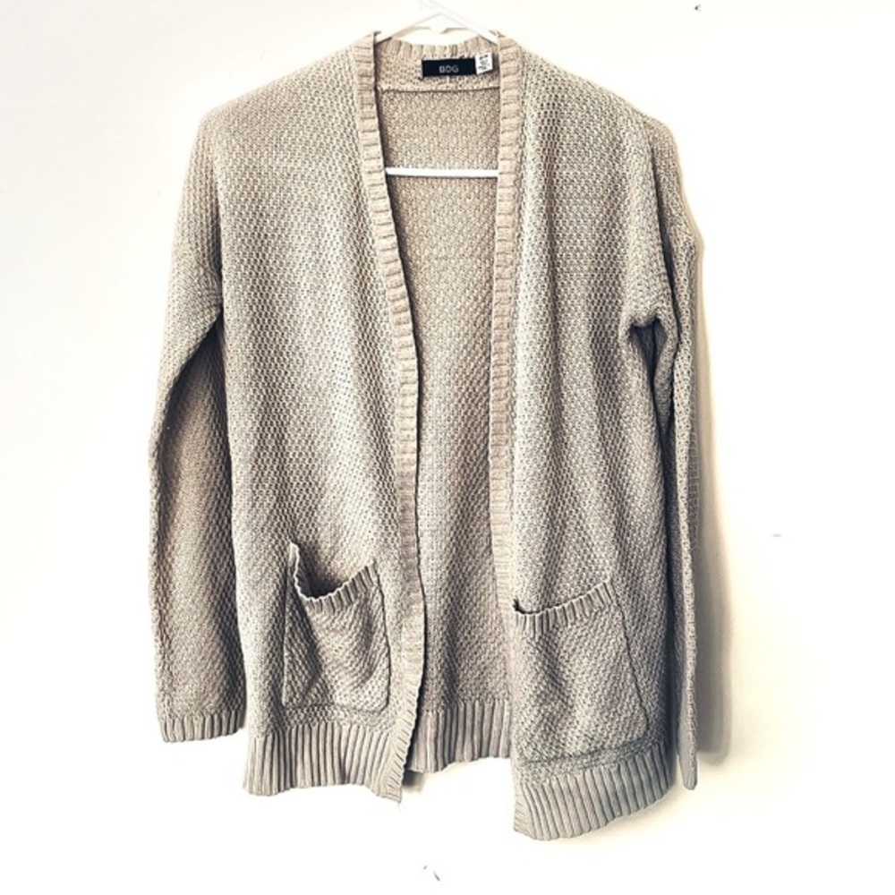 BDG Slouch Cream Open Knit Cardigan